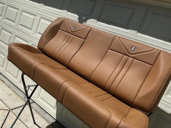 73-87 bench seat new upholstery new foam stripped and painted seat frame asking Price is $650 - Image 2