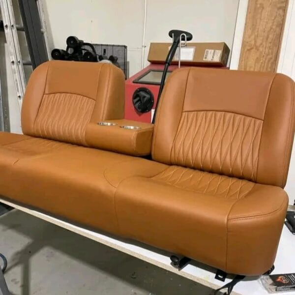 Ford bench seat brown leather new with cup holders