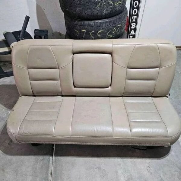 Had this rear seat out of a 95 f250 that I was gonna use in my f100 project but decided to keep my bench.  Seat is super clean!!!! As a bonus u get the brand new sliding bucket bracket as well!!! - Image 2