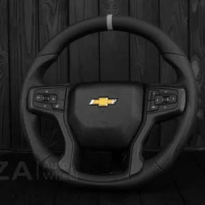 Steering wheel Chevrolet Silverado Heated 2019+ Genuine leather/Gray Stripe