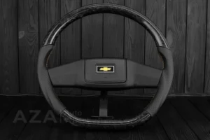 Steering wheel Square Body Silverado GM K5 C10 1973-1987 Blazer Silverado Forged Carbon fiber/Perforated leather (can be any color stitching and stripe)